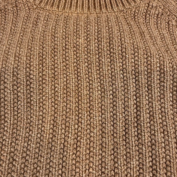 Eddie Bauer Mens XL Brown Cotton Shaker Rib Knit Crewneck Sweater Made in UK - Picture 3 of 6